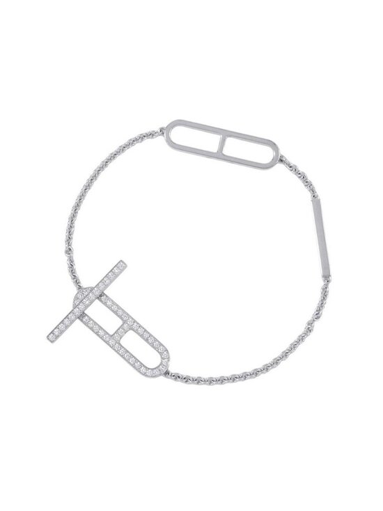 Hermes Jewelry - Hermes Bracelet Chaine D'ancre Diamond Total 18k White Gold